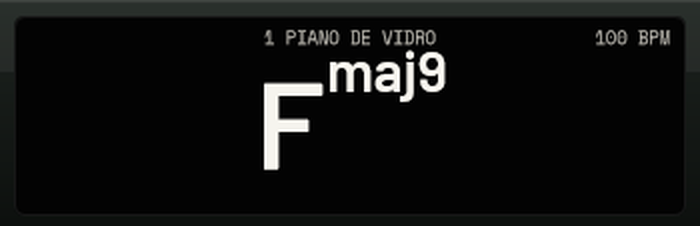 Visor com o nome do acorde